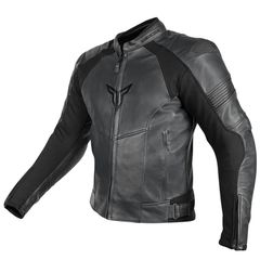 Nordcode Racer Leather Jacket Oversize Black-thumb-1