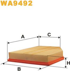 Wix Filters Φίλτρο Αέρα - WA9492