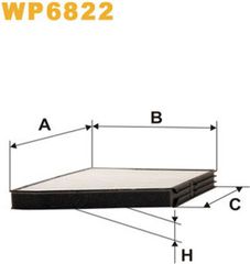 Wix Filters Φίλτρο, Αέρας Εσωτερικού Χώρου - WP6822
