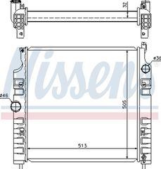 Nissens Ψυγείο, Ψύξη Κινητήρα - 61026