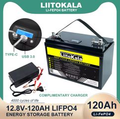 ΜΠΑΤΑΡΙΑ ΛΙΘΙΟΥ LIFEPO4 12V/120AH(11,5kg)+ ΦΟΡΤΙΣΤΗΣ ΛΙΘΙΟΥ 12V/10A