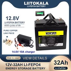 ΜΠΑΤΑΡΙΑ ΛΙΘΙΟΥ LIFEPO4 12V/32AH(3,5kg) + ΦΟΡΤΙΣΤΗΣ ΛΙΘΙΟΥ 12/10Α