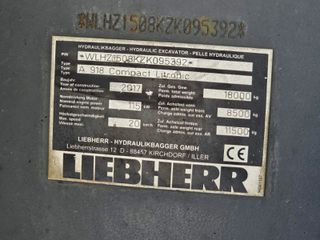 Εκσκαφέας Με Λάστιχα Liebherr 2017 A918 Compact-thumb-40