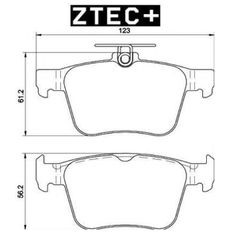 ZTEC+ Τακάκια φρένων AUDI A3 (8V1, 8VK) - TT (FV3, FVP) - Q2 (GAB) - Q3 (F3B) - CUPRA Ateca (KH7) - SEAT Leon III (5F1) - Tarraco (KN2) - SKODA Superb III (3V3) - Kodiaq (NS7) - VW Golf VII (5G1, BQ1)
