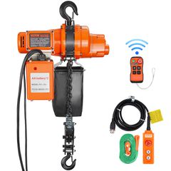 VEVOR Electric Chain Hoist Μονοφασικό ανυψωτικό γερανού 2200 lbs Φορτίο 20 ft Ανύψωση | VEVOR GR