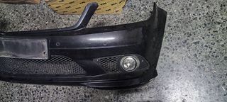 mercedes c class w204 amg 2007-2011 εμπρός προφυλακτήρας γνήσιος μαύρος κομπλέ με αισθητήρες παρκαρίσματος parktronik & εσωτερικά πλαστικά-thumb-1
