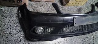 mercedes c class w204 amg 2007-2011 εμπρός προφυλακτήρας γνήσιος μαύρος κομπλέ με αισθητήρες παρκαρίσματος parktronik & εσωτερικά πλαστικά-thumb-2