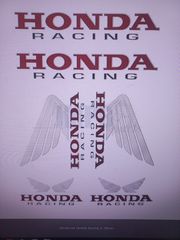 ΑΥΤΟΚΟΛΛΗΤΑ ΣΕΤ 6 ΤΕΜΑΧΙΩΝ ΚΑΡΤΕΛΑ HONDA ΦΤΕΡΑ RACING