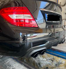 Mercedes amg σετ c63/e63/cls63/ml63/slk 55/clk 63/c55 amg μαύρες μπουκες-απολήξεις εξάτμισης με λογότυπο σκαλιστό AMG  για w204-w212-r171-w211-w218-w219-w221-r230-w164-w203-thumb-5