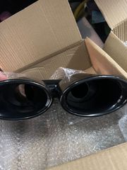 Mercedes amg σετ c63/e63/cls63/ml63/slk 55/clk 63/c55 amg μαύρες μπουκες-απολήξεις εξάτμισης με λογότυπο σκαλιστό AMG  για w204-w212-r171-w211-w218-w219-w221-r230-w164-w203-thumb-4