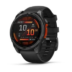 Garmin Fenix 8 3.56 cm (1.4") AMOLED 47 mm Digital 454 x 454 pixels Touchscreen Black Wi-Fi GPS (satellite)