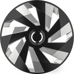 ΤΑΣΙΑ ΤΡΟΧΩΝ 14'' VECTOR 4 ΤΕΜΑΧΙΑ ΧΡΩΜΑ ΜΑΥΡΟ-ΑΣΗΜΙ ΜΕ ΔΑΧΤΥΛΙΔΙΑ ΧΡΩΜΙΟΥ 34358