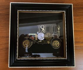 Vintage καδράκι Rolls Royce Phantom (1929) από εξαρτήματα ρολογιού