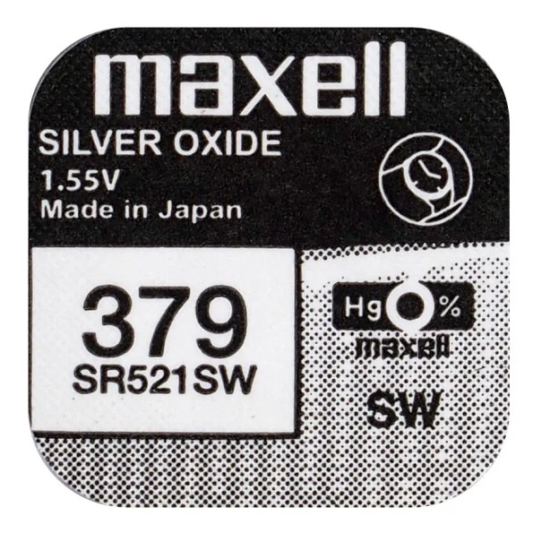Mini Silver Battery Maxell 379/SR 521 SW/G0 1Τεμ.