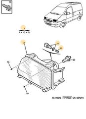 ΦΑΝΑΡΙ ΕΜΠΡΟΣ ΑΡΙΣΤΕΡΟ  CITROEN JUMPY 1995-2003, PEUGEOT EXPERT 1995-2003, FIAT SCUDO 1995-2004, 6204AL, 6204L6, 6204L7, 1474268080, 9790387080 ΚΑΙΝΟΥΡΙΟ ΓΝΗΣΙΟ ΕΙΔΙΚΗ ΤΙΜΗ !!
