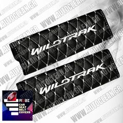FORD WILDTRAK ΜΑΞΙΛΑΡΑΚΙΑ ΖΩΝΗΣ ΤΕΧΝΟΔΕΡΜΑ RUBI ΜΑΥΡΟ - ΑΣΠΡΗ ΚΛΩΣΤΗ -  ΑΣΠΡΑ ΚΕΝΤΗΜΑΤΑ WILDTRAK ΕΛΛΗΝΙΚΗΣ ΚΑΤΑΣΚΕΥΗΣ ΣΕΤ 2ΤΜΧ