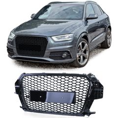 Μάσκα- Grill Audi Q3 (8U) - (2011-2015) Look RS - Μαύρο - (41291)
