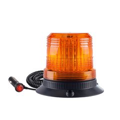 Amio – Φάρος Προειδοποίησης WAR14M LED 12/24V Amber 60LED Μαγνητικός ή Βιδωτός με Φις Αναπτήρα & Καλώδιο 4m 147x122mm για Αυτοκίνητο & Φορτηγό – 1 Τεμ. (01503/AM)