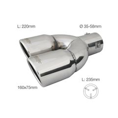 ΜΠΟΥΚΑ ΔΙΠΛΗ ΧΡΩΜΙΟΥ TRX/18L 165x77mm 235mm 35>58mm SIMONI RACING - 1 TEM