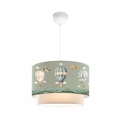 Παιδικό Κρεμαστό Φωτιστικό Φιγούρα Μονόφωτο 1 x E27 IP20 Πολύχρωμο Ύφασμα - Μ30 x Π30 x Υ70cm