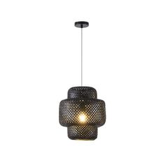 Φωτιστικό κρεμαστό BAMBOO με ντουί 1xE27 max 40W 310x310x350mm μαύρο χρώμα ARTE ILLUMINA AVRA