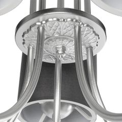GLOBOSTAR® TRITON 203-0255 Vintage Κρεμαστό Φωτιστικό Οροφής με Ντουί 5 x E27 AC 220-240V IP20 - Ασημί & Γκρι - Μ50 x Π50 x Υ48cm-thumb-7