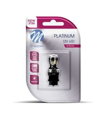 P27W 3156 12/24V W2.5x16d 3,3W 14xSMD LED ΛΕΥΚΟ CANBUS BLISTER M-TECH - 1ΤΕΜ.