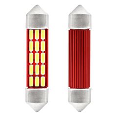 Amio – Λαμπάκια Πλαφονιέρας LED 41mm C5W C10W 12/24V 2.3W 5600K 20xSMD 4014 CANBUS για Ισχυρό Φωτισμό Εσωτερικού χωρίς Σφάλματα – Σετ 2 Τεμ. (01634/AM)