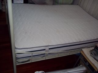 Σιδερενιο διπλο κρεβατι με στρωμα οικολογικο,ανατομικο,ορθοπαιδικο,αντιαλλεργικο με 2 κομοδινα
