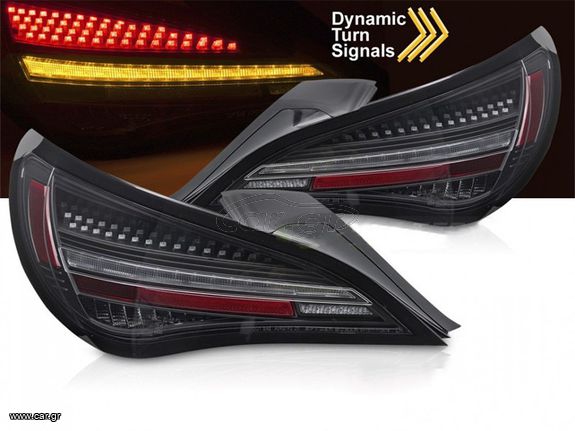 Μαρκέ πίσω φανάρια full led dynamic τρεχούμενο φλας Mercedes CLA C117 2013-2016 φιμέ αλλά και σκούρο κόκκινο για μαμά αλογόνου πίσω φανάρια