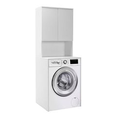 Έπιπλο πλυντηρίου Ceza Megapap χρώμα λευκό 65x60x182εκ.