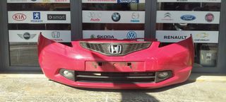 Προφυλακτήρας εμπρός -- HONDA JAAZ  ΙΙ--(MONT-2008-2011)- (Με μάσκες σήτες και προβολής)--ΚΟΚΚΙΝΟΣ