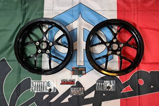 Τροχόι Μπρος-Πισω Σετ BGM Pro 13 Ίντσες Για Vespa Gts-Gt-Gtv 125-150-200-250-300cc 2003-2023 Μοντέλα Χρώματος Μαύρο Καινούργια Γνήσια
