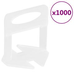 vidaXL Σύστημα Ευθυγράμμισης Πλακιδίων 1000 Κλιπ 2 χιλ.