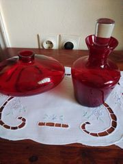 Σετ μπουκάλι και βάζο κόκκινο