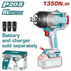 Μπουλονόκλειδο Μπαταρίας TOTAL Li-ion 20V / 1350Nm BL Motor χωρίς Μπαταρία & Φορτιστή SOLO ( TIWLI201351 )