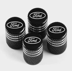 Τάπες Βαλβίδων Ford (5τμχ) – Αλουμινίου, Λέιζερ Τυπωμένο Λογότυπο 3 χρώματα