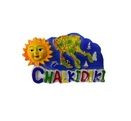 Tουριστικό μαγνητάκι Souvenir – Σετ 12pcs - Resin Magnet - Chalkidiki - 678089