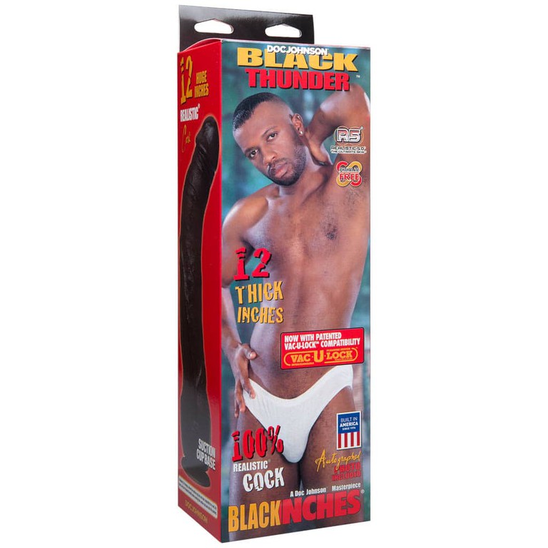 Black Thunder - Realistic Dildo - 12" / 30 cm