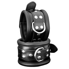 Kiotos Leather Anklecuffs Black - 6,5 cm