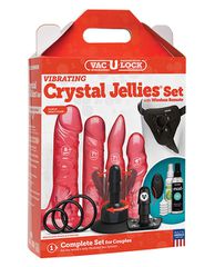 Vibrating Crystal Jellies Set + Remote Control - 2 Pieces-thumb-1