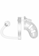 "Model 10 - Chasity - 3.5"" - Cage with Plug - Transparent"-thumb-3