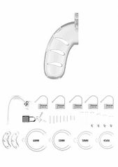 "Model 11 - Chasity - 4.5"" - Cage with Plug - Transparent"-thumb-5