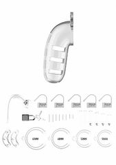 "Model 12 - Chasity - 5.5"" - Cage with Plug - Transparent"-thumb-5