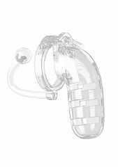 "Model 12 - Chasity - 5.5"" - Cage with Plug - Transparent"-thumb-4