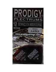 PRODIGY Πένες Μπουζουκιού - Τζουρά - Μπαγλαμα Λαϊκή Medium Tortoise (Σετ 12τμχ)