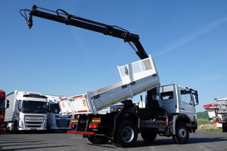 Ανατροπή + Γερανός Mercedes-Benz 2010 ATEGO 16.24 / 4X4 / Ανατρεπόμενο + HDS HIAB 111 BS-2 / Πιλότος / Περιστρεφόμενος / Χειροκί-thumb-3