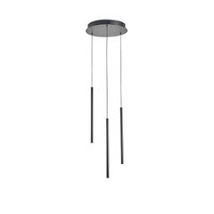 Φωτιστικό αλουμινίου κρεμαστό LED 6W 3000K 600Lm Φ300x1500mm μαύρο ARTE ILLUMINA CASCADE