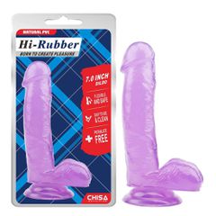 Realistic Dildo Rubber Purple-thumb-1