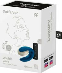 Satisfyer Double Love Blue App Controlled Vibrator-thumb-1